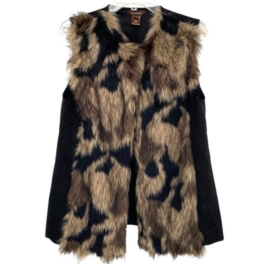 Multiples Faux Fur Vest Jacket